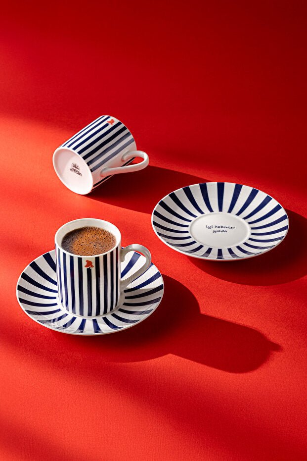 Premium Authentic Turkish Coffee Cup Set - Destiny Collection - 6 - Piece Set - 100ml Cups - TryAladdin