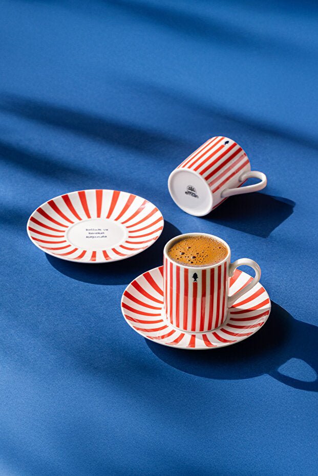 Premium Authentic Turkish Coffee Cup Set - Destiny Collection - 6 - Piece Set - 100ml Cups - TryAladdin