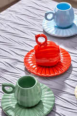 Premium Authentic Turkish Striped Pumpkin Model Coffee Cup Set - 12 - Piece Set - TryAladdin