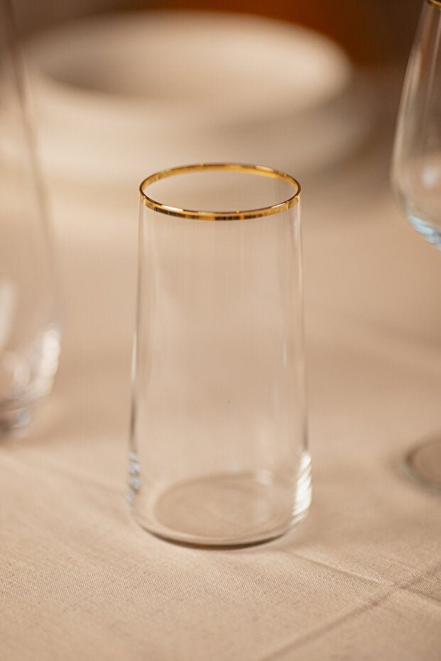 Premium Avantgarde Gold Beverage Glass Set - 4 - Piece 520ml - TryAladdin