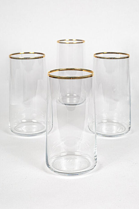 Premium Avantgarde Gold Beverage Glass Set - 4 - Piece 520ml - TryAladdin