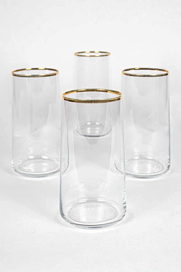 Premium Avantgarde Gold Beverage Glass Set - 4 - Piece 520ml - TryAladdin