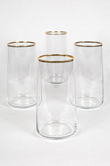 Premium Avantgarde Gold Beverage Glass Set - 4 - Piece 520ml - TryAladdin