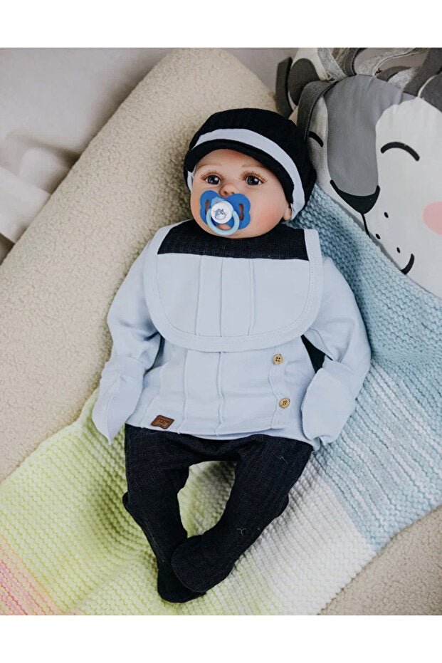 Premium Baby Boy 5 - Piece Hospital Exit & Newborn Outfit Set - Ribbed Cotton - TryAladdin