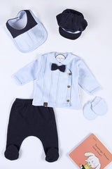 Premium Baby Boy 5 - Piece Hospital Exit & Newborn Outfit Set - Ribbed Cotton - TryAladdin