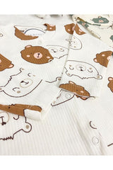 Premium Baby Boy Bear Patterned Newborn Bodysuit Set - 2 Piece - TryAladdin
