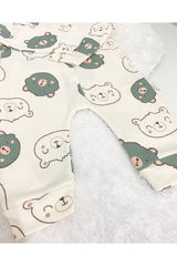 Premium Baby Boy Bear Patterned Newborn Bodysuit Set - 2 Piece - TryAladdin