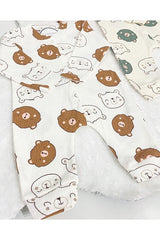 Premium Baby Boy Bear Patterned Newborn Bodysuit Set - 2 Piece - TryAladdin