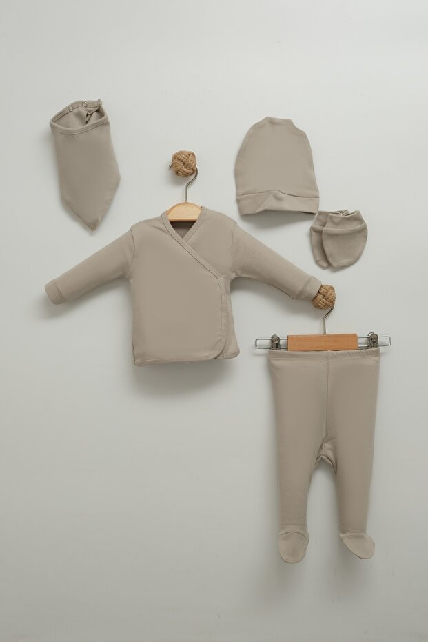 Premium Baby Boy Organic Cotton Layette Set - 5 - Piece - 450g - TryAladdin