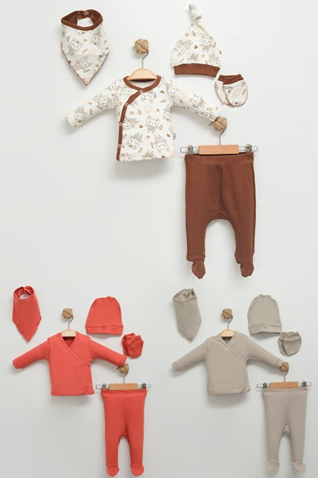 Premium Baby Boy Organic Cotton Layette Set - 5 - Piece - 450g - TryAladdin