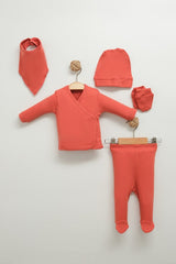 Premium Baby Boy Organic Cotton Layette Set - 5 - Piece - 450g - TryAladdin