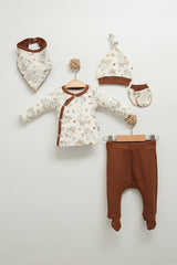 Premium Baby Boy Organic Cotton Layette Set - 5 - Piece - 450g - TryAladdin