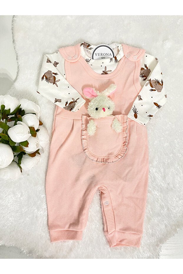 Premium Baby Girl 2 - Piece Cotton Overall & Jumpsuit Set - TryAladdin