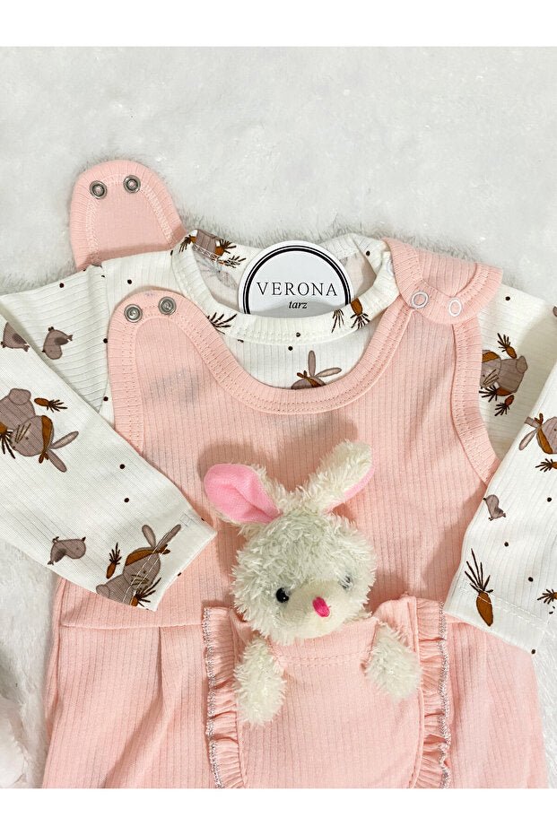 Premium Baby Girl 2 - Piece Cotton Overall & Jumpsuit Set - TryAladdin