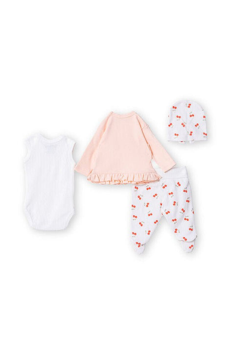 Premium Baby Girl Cherry Print Premature Outfit Set - 300g - TryAladdin