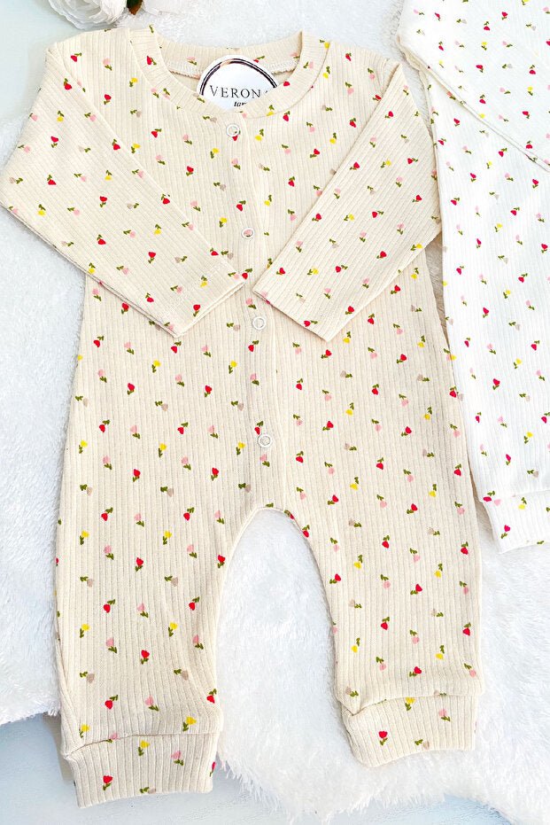 Premium Baby Girl Floral Romper Set - 2 - Piece - TryAladdin