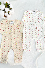 Premium Baby Girl Floral Romper Set - 2 - Piece - TryAladdin