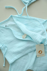 Premium Blue Cotton Muslin Newborn Hospital Exit Set - Newborn Size - TryAladdin