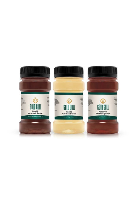 Premium Caramel Hazelnut Vanilla Flavor Syrups - 3 x 80ml - TryAladdin