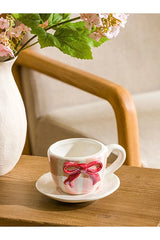 Premium Ceramic Coffee Mug with Mixed Bow Print - 200ml - TryAladdin