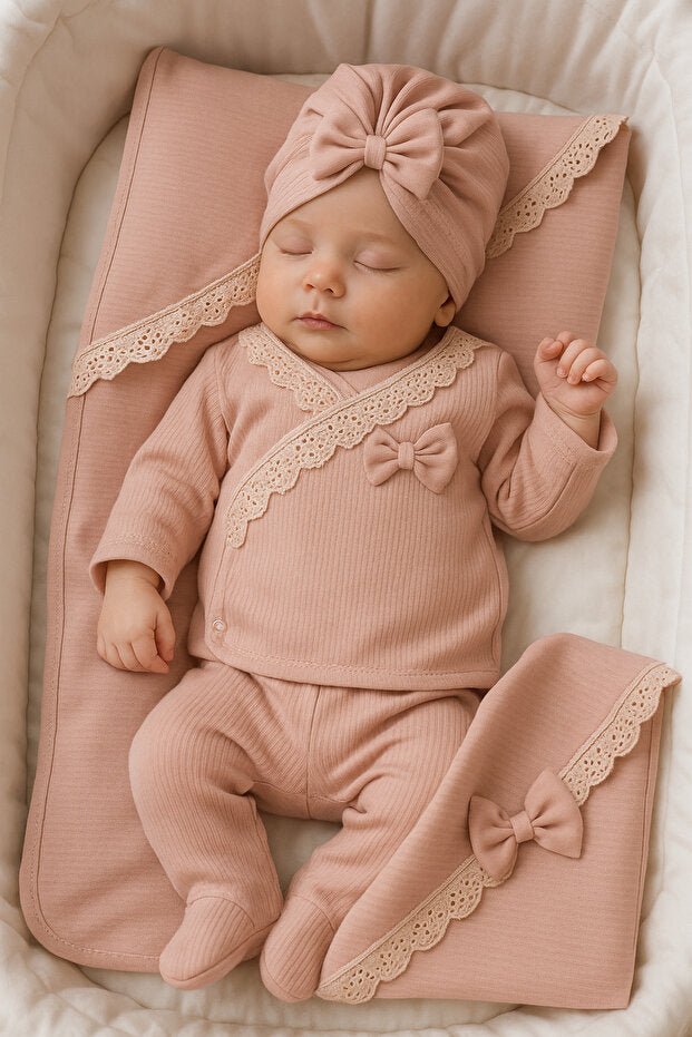 Premium Certified Newborn Girl 10 - Piece Pistachio Bodysuit Gift Set - TryAladdin