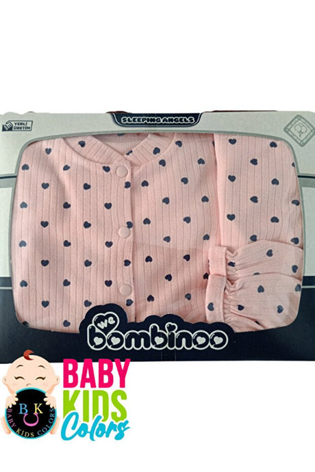 Premium Corduroy Heart Print 5 - Piece Newborn Layette Set - 1.5 kg - TryAladdin