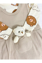 Premium Cotton Baby Boy Bear Print 2 - Piece Outfit Set - Newborn - TryAladdin