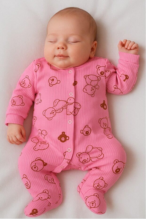Premium Cotton Footed Snap Romper - Newborn 0 - 3 Months - TryAladdin