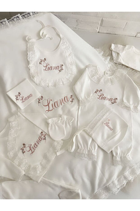 Premium Embroidered Girls' Baby Apparel Set - TryAladdin
