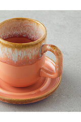 Premium English Home Alicent Ceramic Double Coffee Cup Set - 150ml, 4 - Piece - TryAladdin