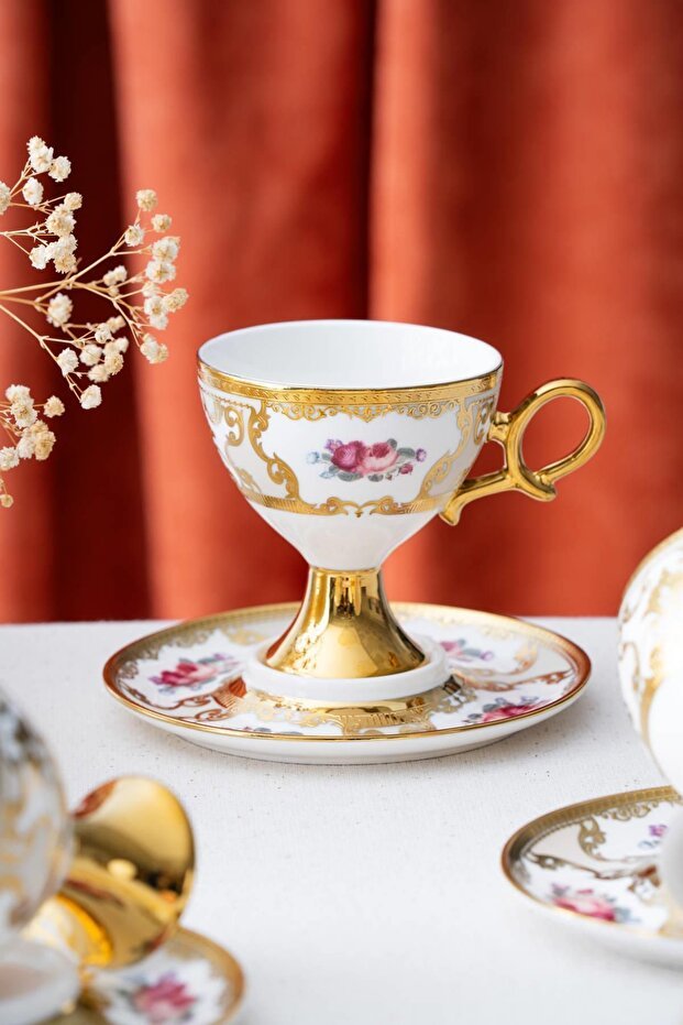 Premium Galina Turkish Coffee Cup Set - 6 Person - 90ml - TryAladdin