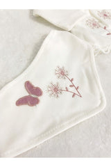 Premium Girls Organic Butterfly Embroidered 5 - Piece Newborn Clothing Set - 0 - 3 Months - TryAladdin