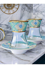 Premium Gold Patterned Turkish Tea & Coffee Set - 6 - Piece Set - TryAladdin