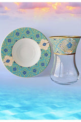 Premium Gold Patterned Turkish Tea & Coffee Set - 6 - Piece Set - TryAladdin