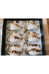 Premium Gold Swan Turkish Coffee Cup Set - Elegant Design - TryAladdin