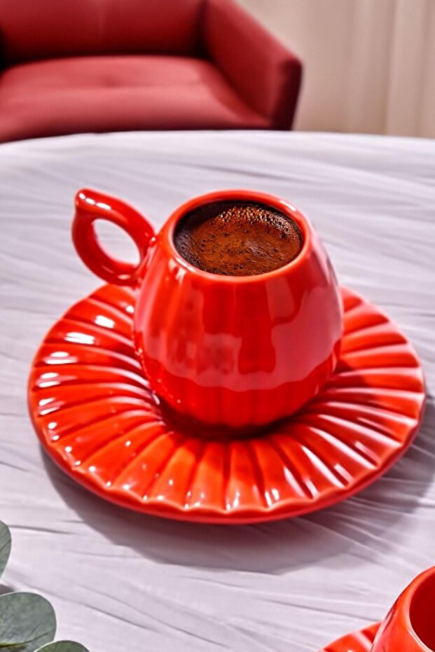 Premium Gourd Design Turkish Coffee Cup Set for Two - 4 - Piece Set - TryAladdin