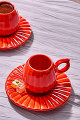 Premium Gourd Design Turkish Coffee Cup Set for Two - 4 - Piece Set - TryAladdin