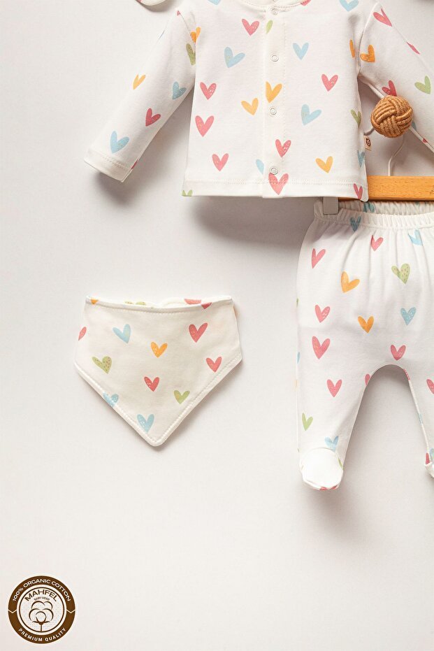 Premium Heart Pattern Newborn Baby Hospital Departure Set - TryAladdin