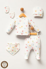 Premium Heart Pattern Newborn Baby Hospital Departure Set - TryAladdin
