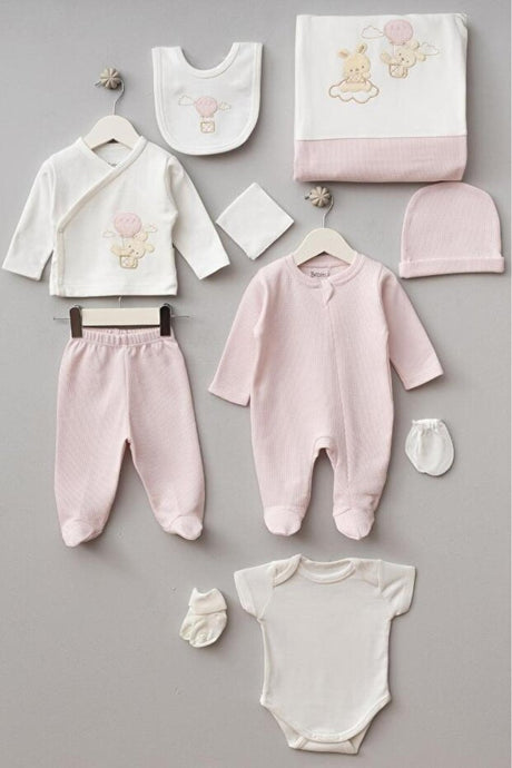 Premium Infant 10 - Piece Balloon Rabbit Cotton Apparel Gift Set - TryAladdin