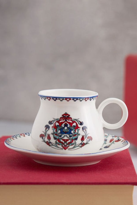 Premium Karaca Hattat Traditional Turkish Coffee Cup Set - 6 Person / 90ml - TryAladdin