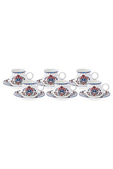 Premium Karaca Hattat Traditional Turkish Coffee Cup Set - 6 Person / 90ml - TryAladdin