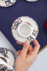 Premium Karaca Hattat Traditional Turkish Coffee Cup Set - 6 Person / 90ml - TryAladdin