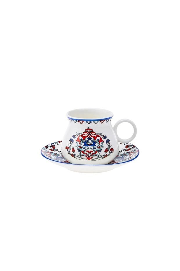 Premium Karaca Hattat Traditional Turkish Coffee Cup Set - 6 Person / 90ml - TryAladdin
