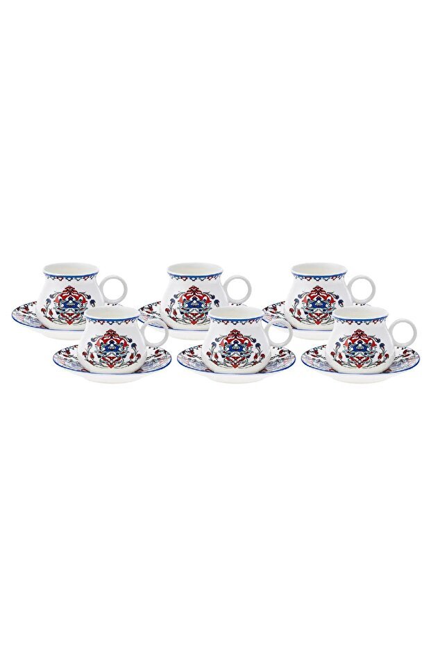 Premium Karaca Hattat Traditional Turkish Coffee Cup Set - 6 Person / 90ml - TryAladdin
