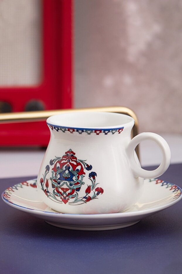 Premium Karaca Hattat Traditional Turkish Coffee Cup Set - 6 Person / 90ml - TryAladdin