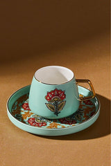 Premium Karaca Karena Turkish Coffee Cup Set - 2 - Piece, 100ml Capacity - TryAladdin