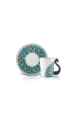 Premium Karaca Peacock Turkish Coffee Cup Set - 2 Cups 90ml - TryAladdin