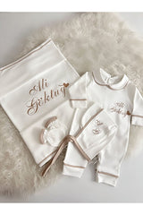 Premium Kokos Tokalar Embroidered Piped Hospital Exit Set - TryAladdin