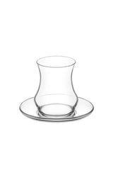 Premium Lav Eda Turkish Tea Glass & Saucer Set - 6 Pieces - TryAladdin